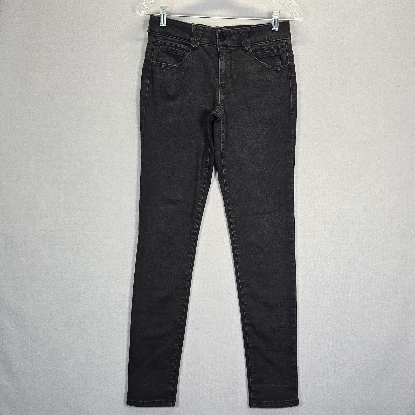 Democracy Ab Solution Jeans Womens Black Denim Size 2 ( 28 X 29 )
